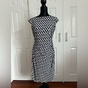 Lauren size 10 Navy and white dress